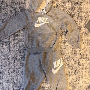 Nike Kids Gray Sweatshirt and Joggers Set